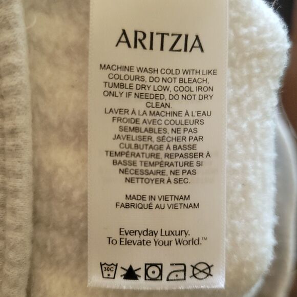 Aritzia Cozy Light Gray  Fleece Mega Cargo™ Jogger sweatpants Women's Size Small - Picture 2 of 9